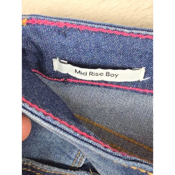 CALVIN KLEIN Jean Shorts Size 10 mid rise boy shorts New Stretch - Picture 8 of 14